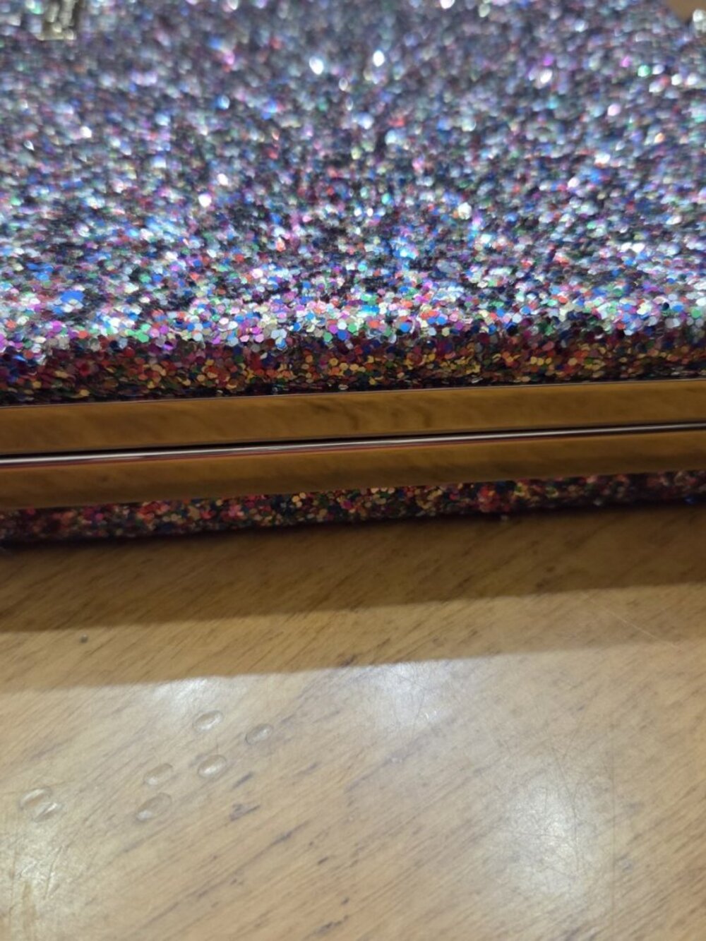 Kate Spade New York I Kissed A Frog Wedding Bell Glitter Clutch Purse Bag - Picture 6 of 11